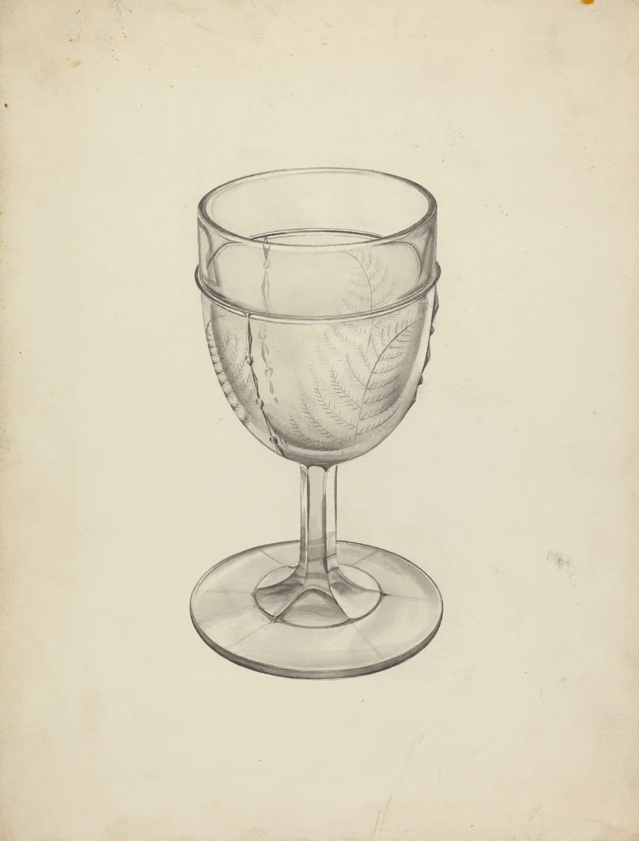 Goblet by May Hays, index of american design, 1935-1942