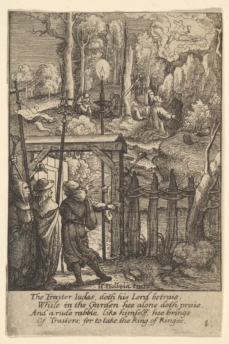 Jesus on the Mount of Olives by Wenceslaus Hollar, print, 1644-1652