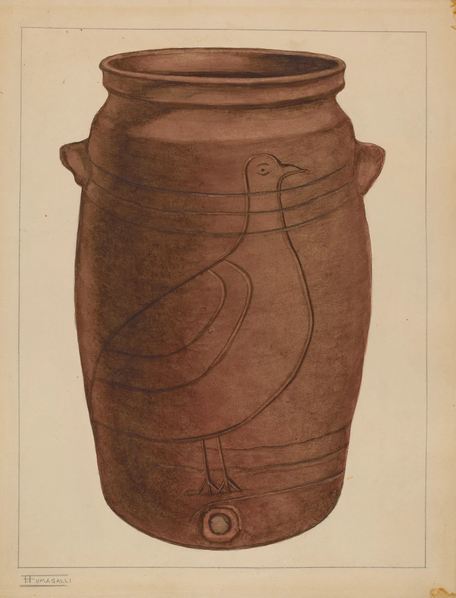 Water Cooler by Frank Fumagalli, index of american design, 1937