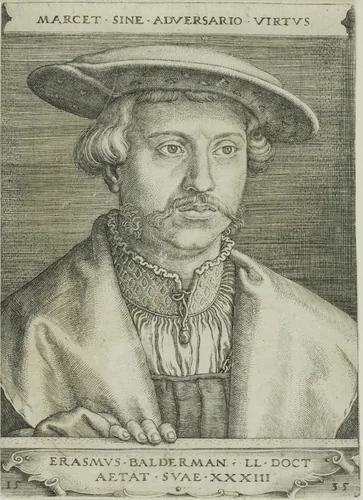 Erasmus Balderman by Barthel Beham, print, 1535