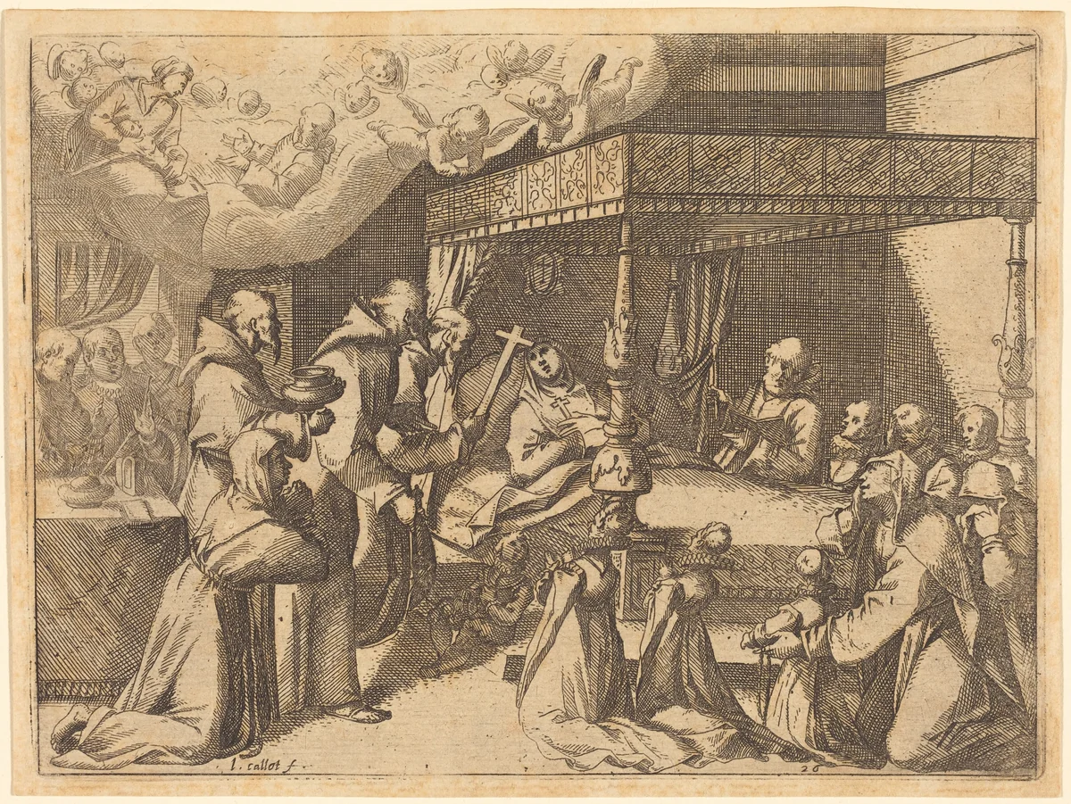 Death of the Queen by Jacques Callot, print, 1612