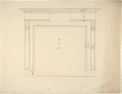 Design for a Chimneypiece by Sir William Chambers, drawing, 1740-1800