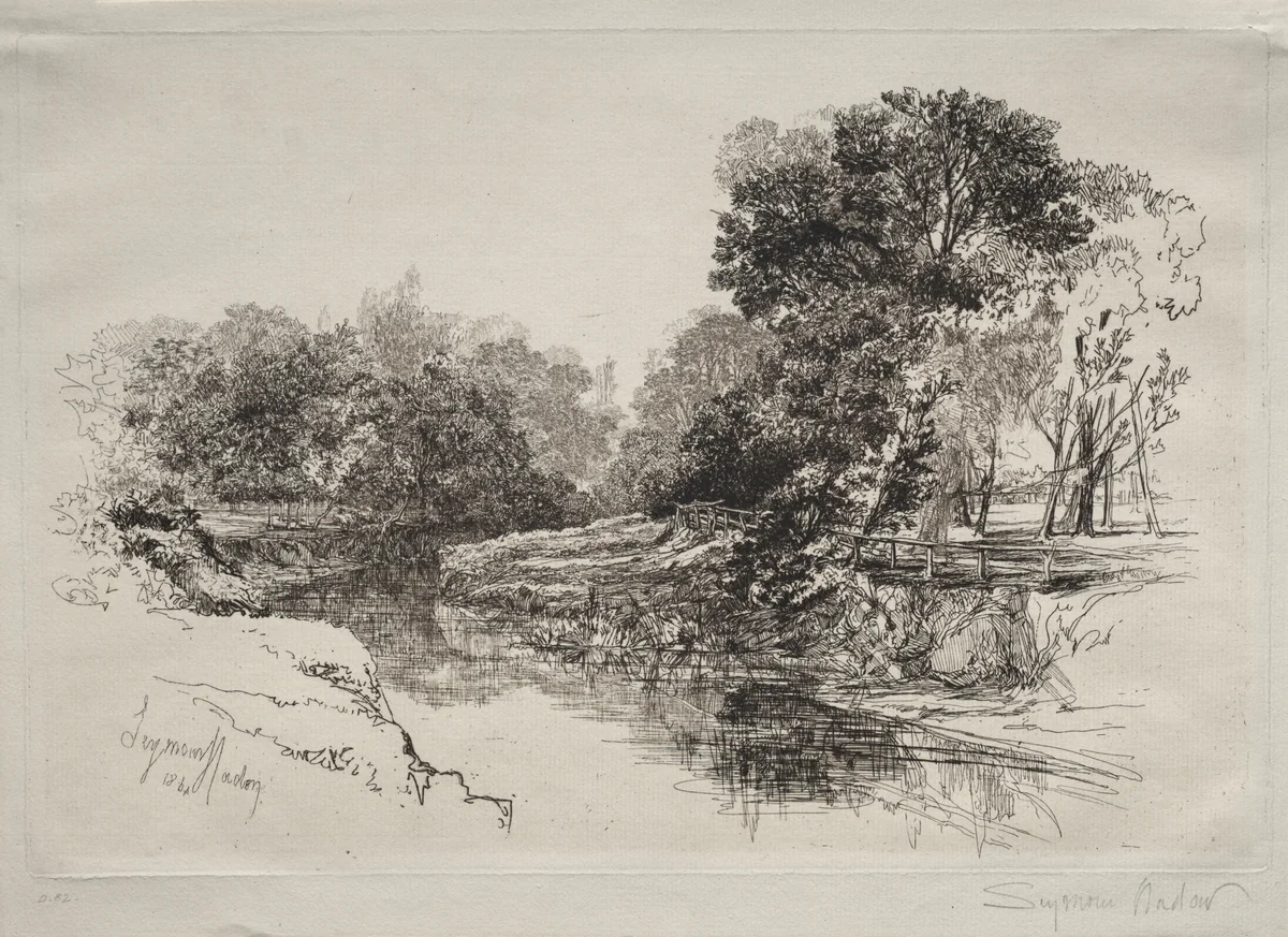 A River in Ireland by Francis Seymour-Haden, print, 1864