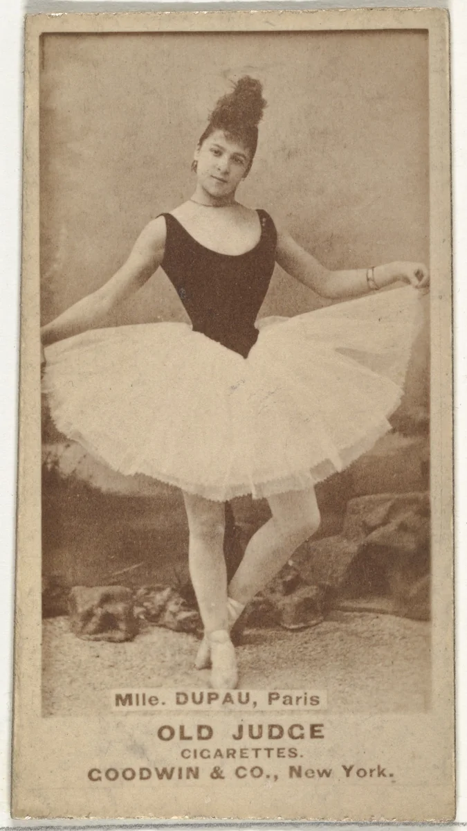 Mlle. Dupau, Paris, from the Actors and Actresses series (N171) for Old Judge Cigarettes by Goodwin & Company, photograph, 1886-1890