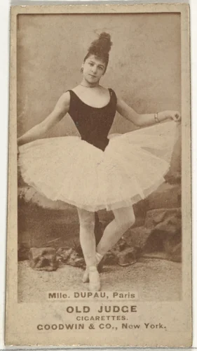 Mlle. Dupau, Paris, from the Actors and Actresses series (N171) for Old Judge Cigarettes by Goodwin & Company, photograph, 1886-1890