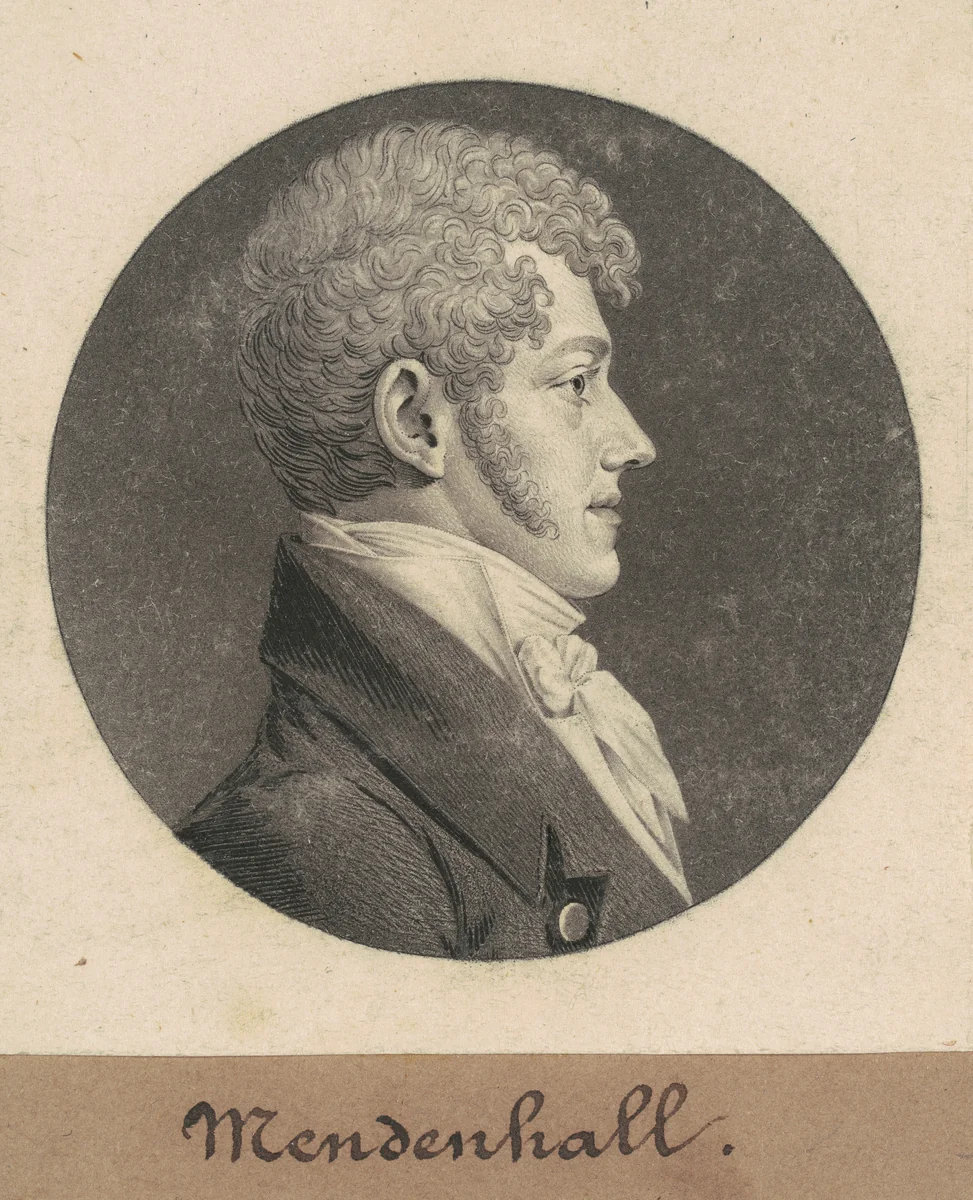 Thomas Mendenhall, Jr. by Charles B. J. Févret de Saint-Mémin, print, 1809