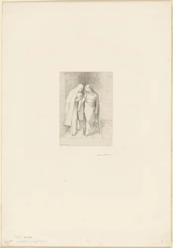 Mystical Conversation by Odilon Redon, print, 1892