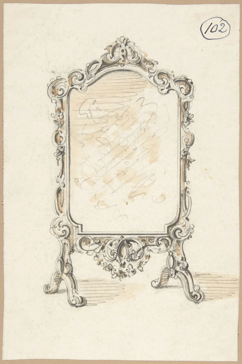 Design for a Standing Frame by Charles Hindley and Sons, drawing, 1841-1884
