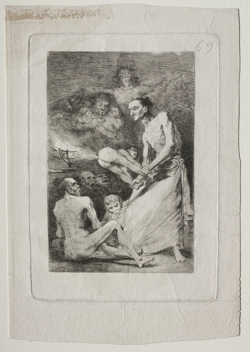 Blow, Plate 69 by Francisco de Goya, print, 1799