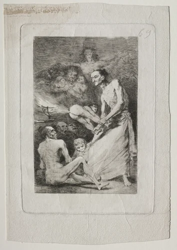 Blow, Plate 69 by Francisco de Goya, print, 1799