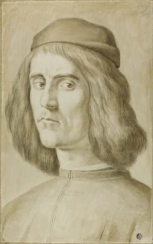 Portrait Bust of a Young Man by Sandro Botticelli, drawing, 1830