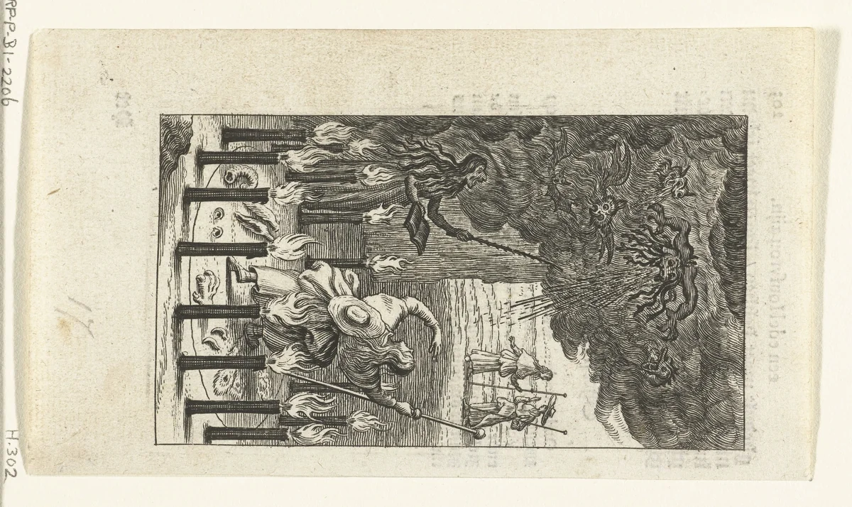 Heks tovert demonen voor Willemynken by Boëtius Adamsz. Bolswert, print, 1590-1627