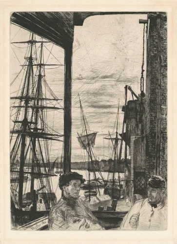 Rotherhithe by James McNeill Whistler, print, 1860