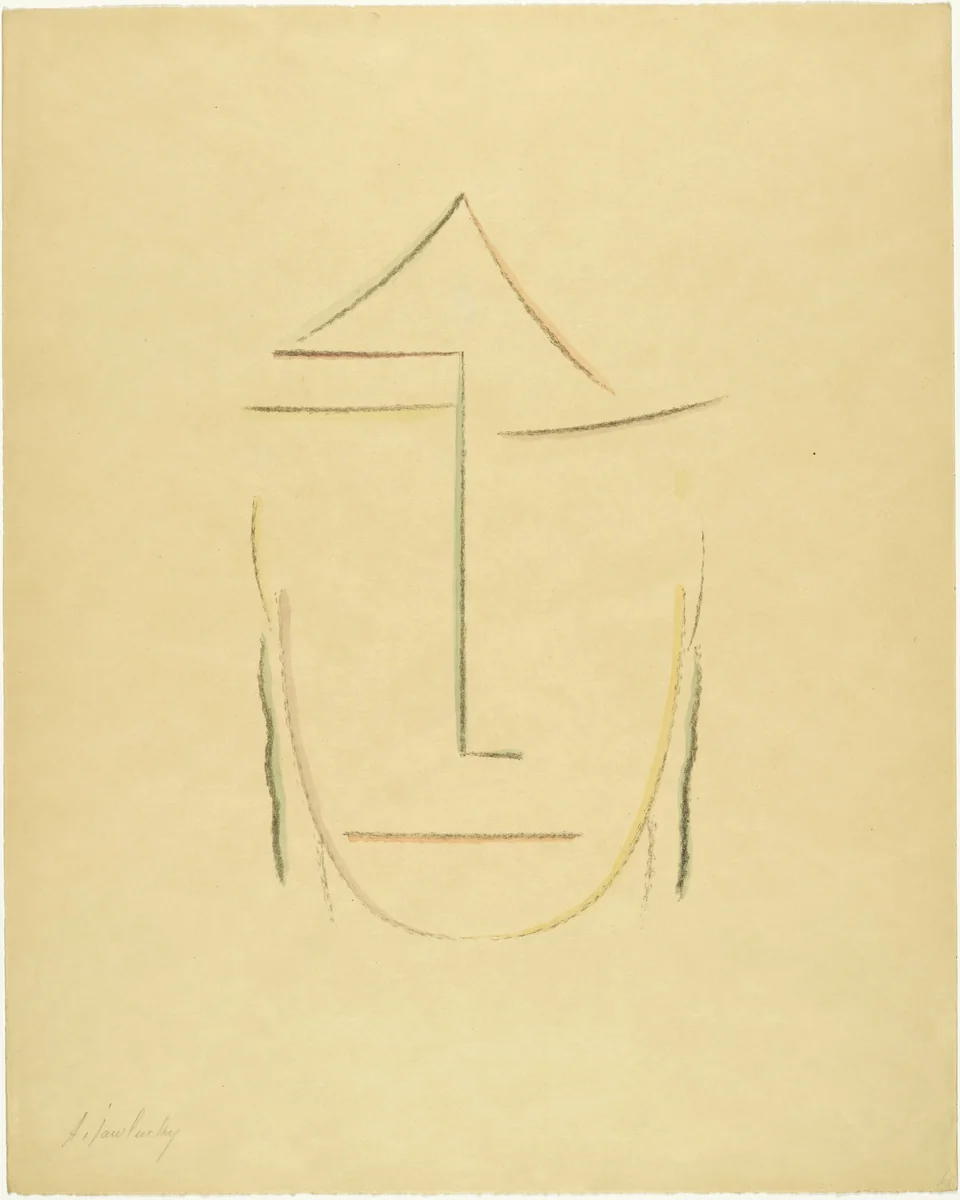Head I (Kopf I) from the portfolio Heads (Köpfe) by Alexei Jawlensky, print, 1922