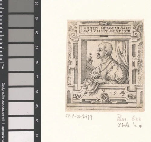 Portret van Filips II, koning van Spanje by Unknown, print, 1549