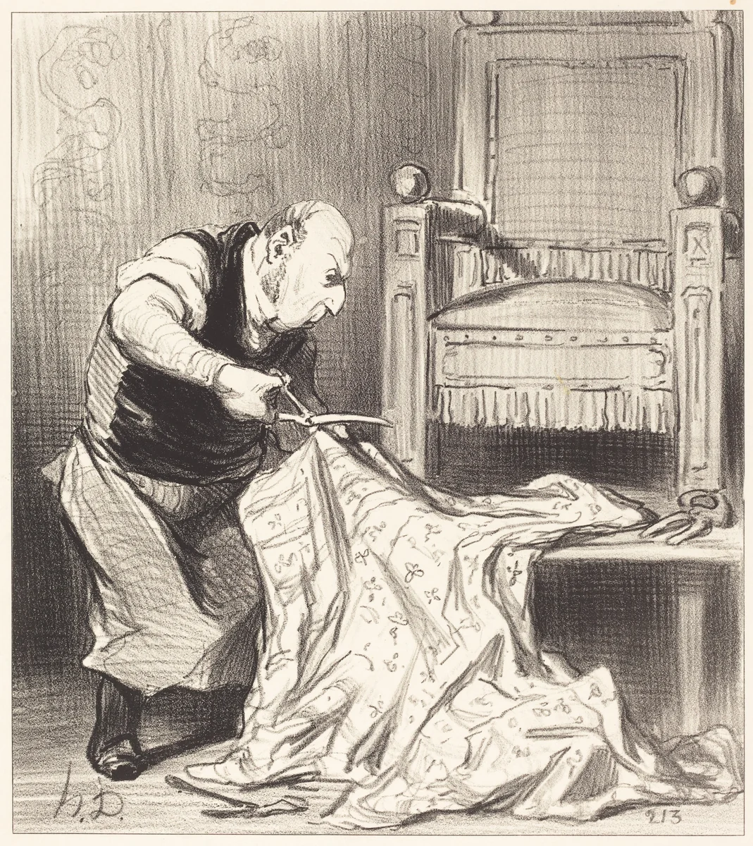 Le Nouveau tapissier de la couronne... by Honoré Daumier, print, 1850