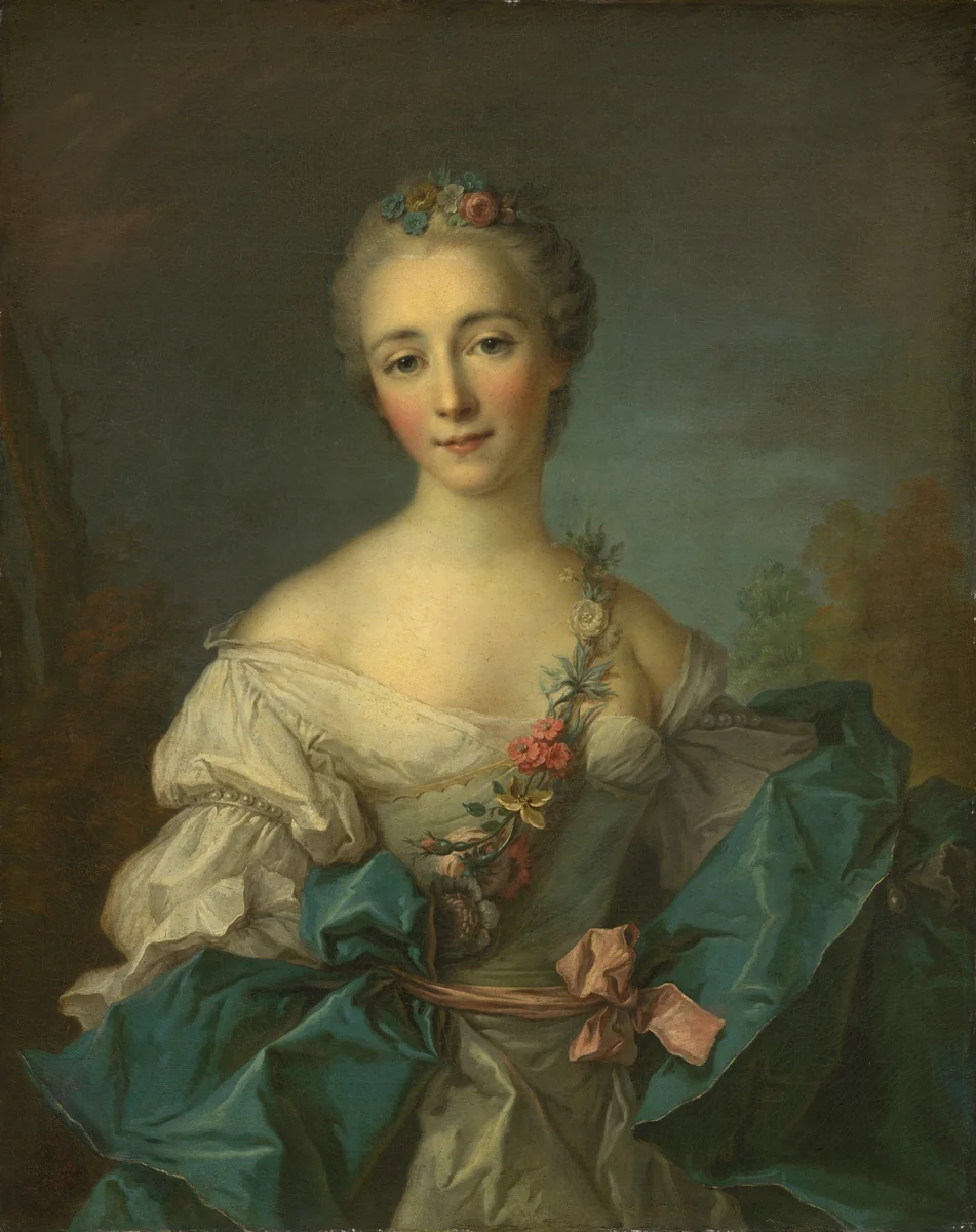 Portrait of a Young Woman by Jean-Marc Nattier, painting, 1750-1760