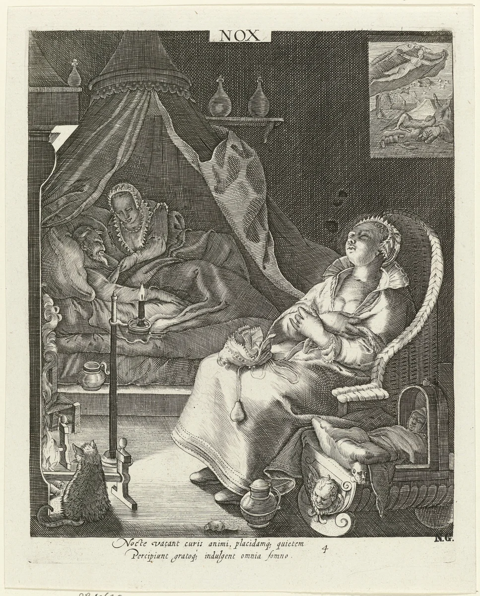 De nacht by anonymous, print, 1630