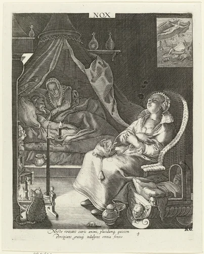 De nacht by anonymous, print, 1630