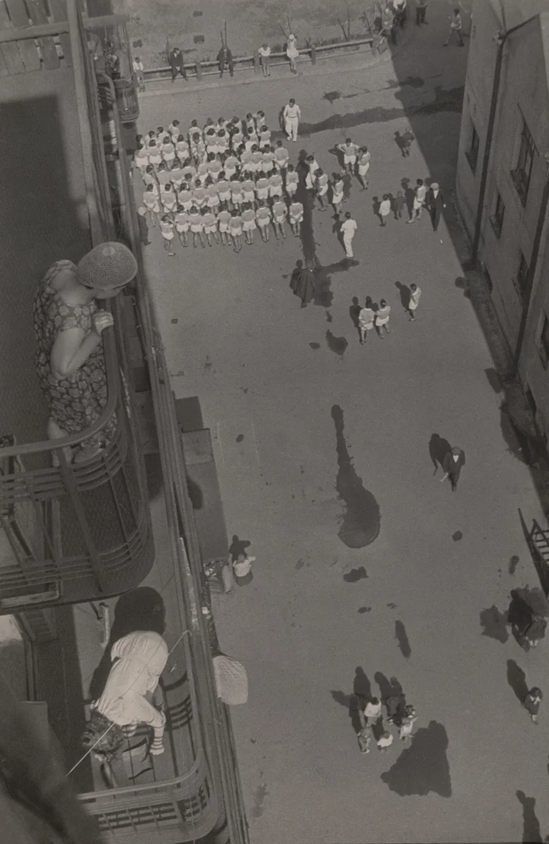 Assembling for a Demonstration by Aleksandr Rodchenko, photograph, 1928