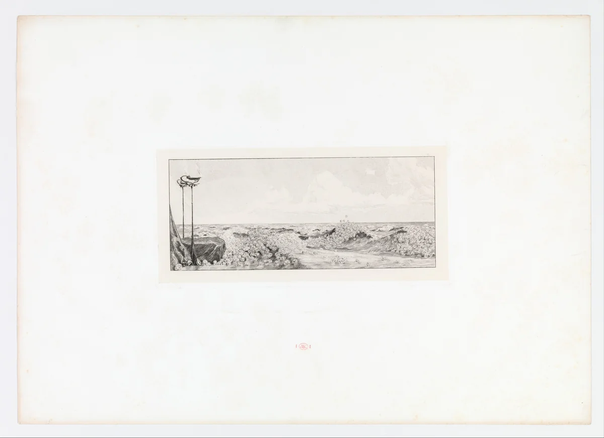 Huldigung (Homage) from Ein Handschuh (A Glove). Cyclus von zehn Compositionen radirt. Rad. Opus VI, Plate VI. First edition by Max Klinger, print, 1881