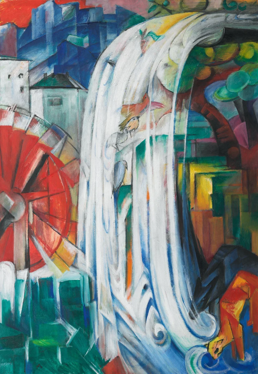 The Bewitched Mill by Franz Marc, painting, 1913