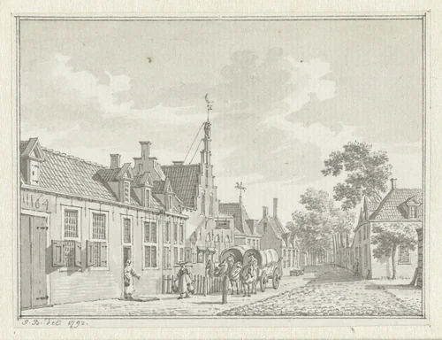 Gezicht te 's-Gravenpolder by Jan Bulthuis, drawing, 1792