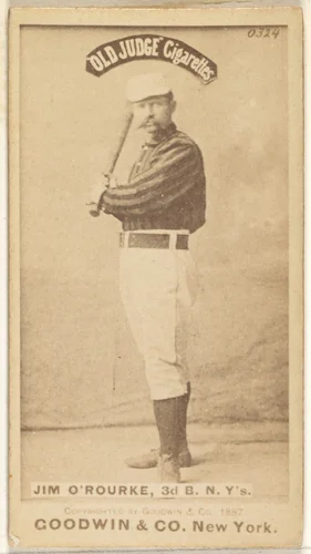 James Henry O'Rourke, 3rd Base, New York, from the Old Judge series (N172) for Old Judge Cigarettes by Goodwin & Company, photograph, 1887