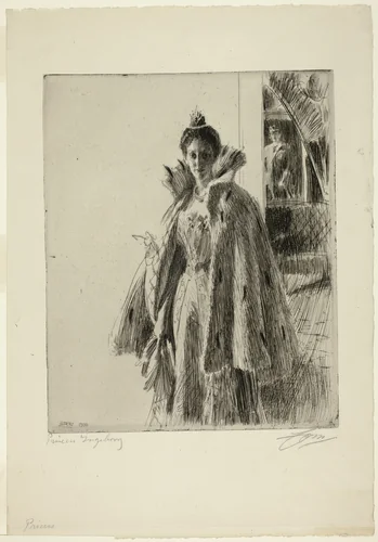 H. R. H. Princess Ingeborg of Sweden I by Anders Zorn, print, 1900