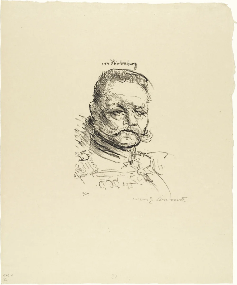 Von Hindenburg by Lovis Corinth, print