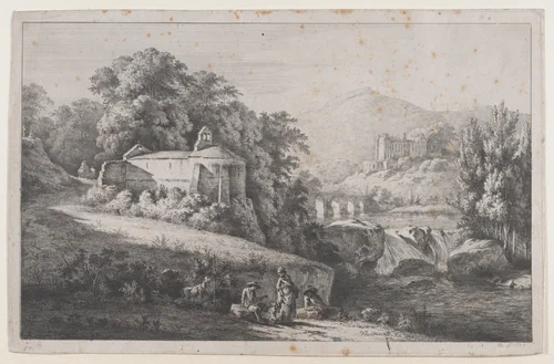 Old Chapel at Châtillon-d'Azergues by Jean Jacques de Boissieu, print, 1799