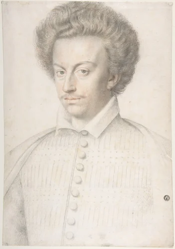 Portrait of a Man (Louis de Lorraine?, 1555–1588) by anonymous, drawing, 1500-1599