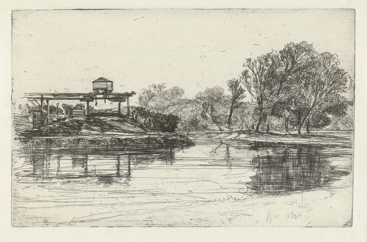 Spoorweg uitbreiding by Francis Seymour-Haden, print, 1864