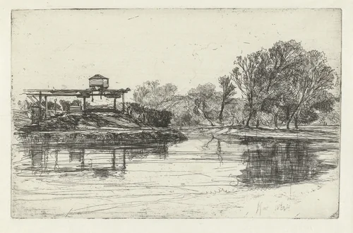 Spoorweg uitbreiding by Francis Seymour-Haden, print, 1864