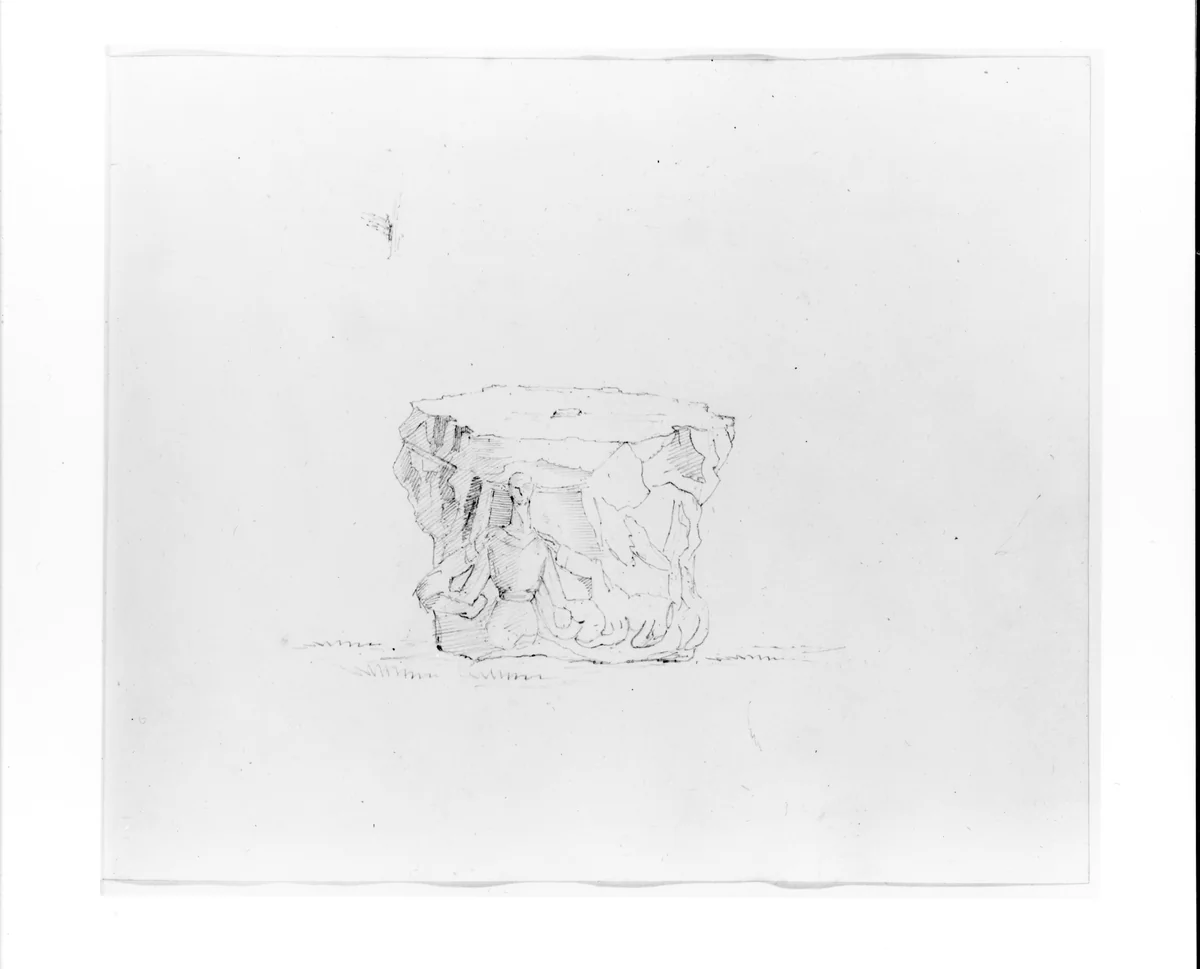 Capital (from Sketchbook) by John William Casilear, artwork, 1834-1838
