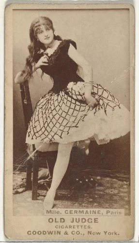 Mlle. Germaine, Paris, from the Actors and Actresses series (N171) for Old Judge Cigarettes by Goodwin & Company, photograph, 1886-1890