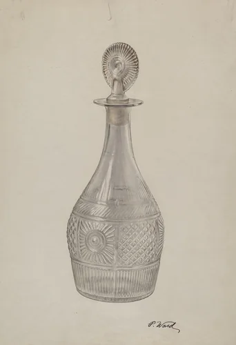 Decanter by Paul Ward, index of american design, 1935-1942