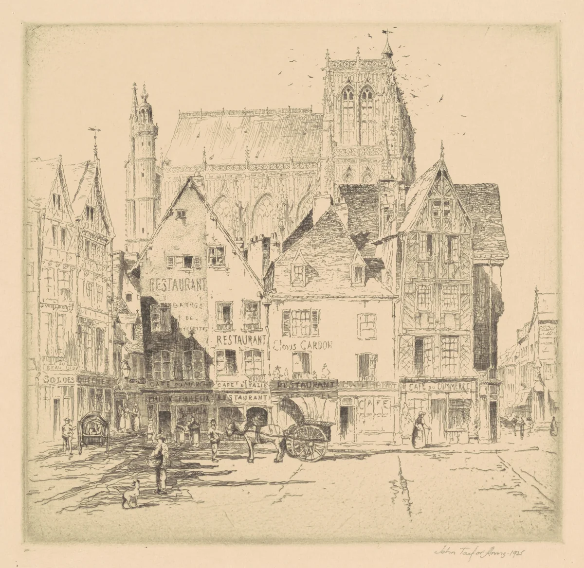 Abbeville by John Taylor Arms, print, 1925