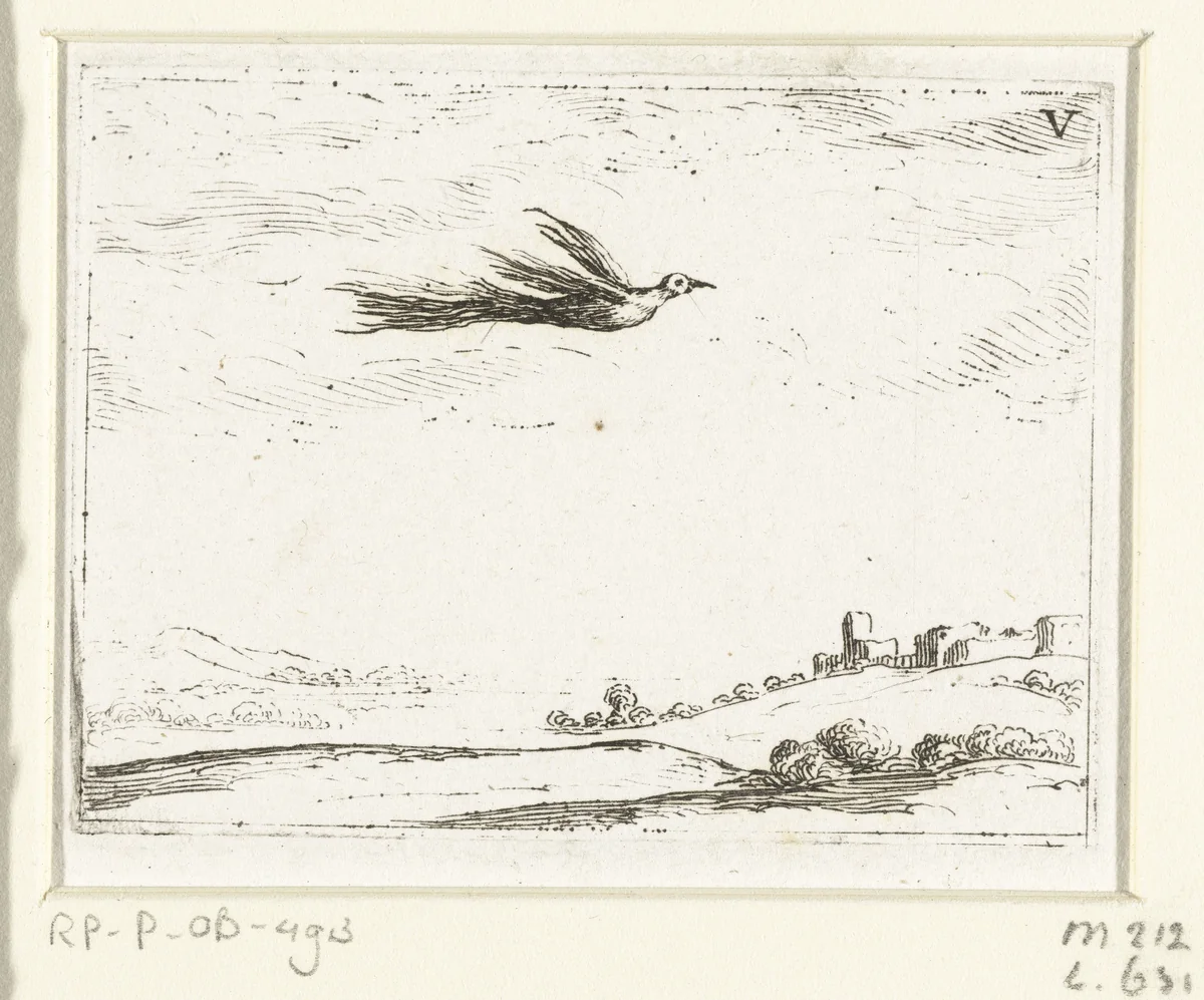 Paradijsvogel by Jacques Callot, print, 1625-1629
