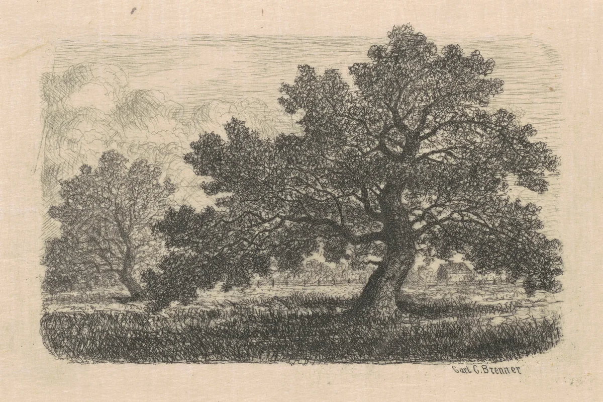 Apple Trees by Carl Brenner, print, 1870-1888