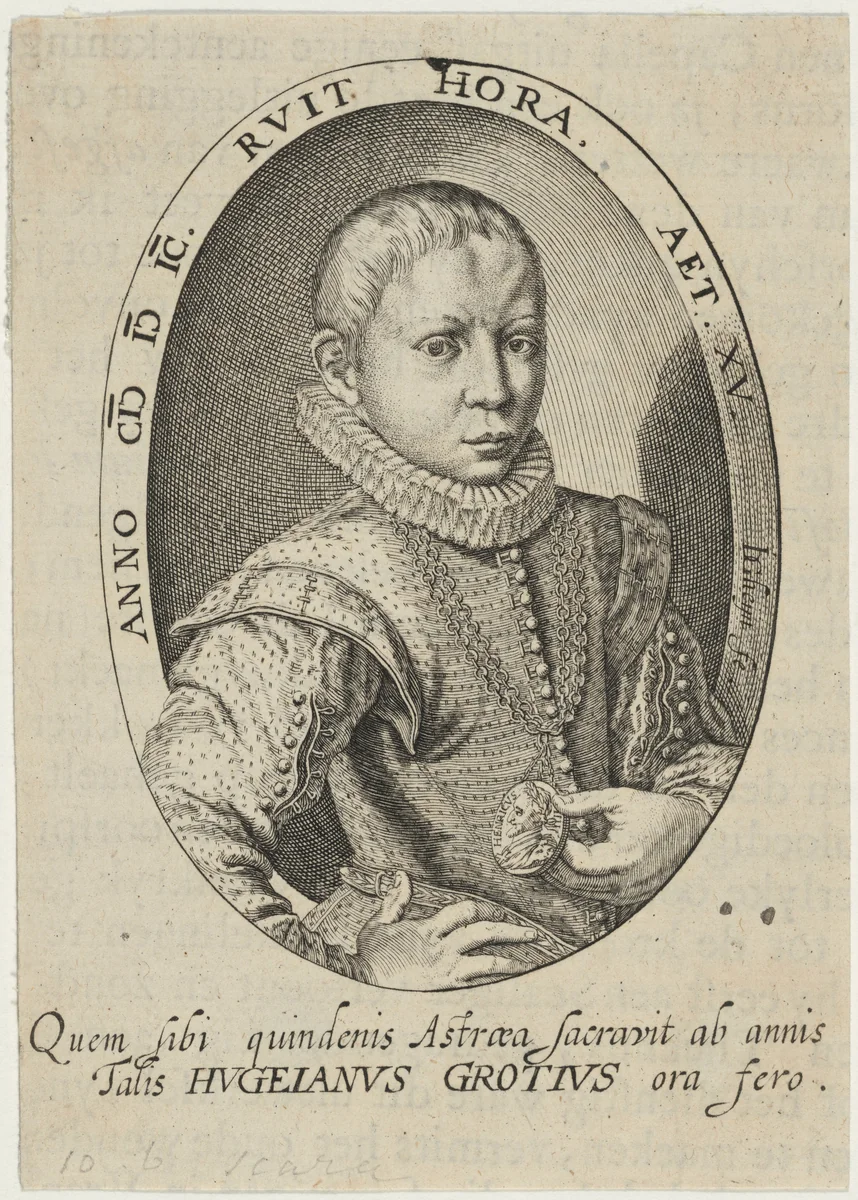 Hugo Grotius by Jacques de Gheyn II, print, 1599