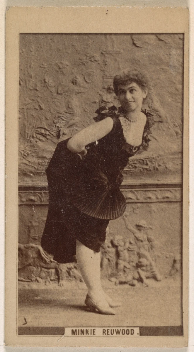 Minnie Redwood, from the Actresses series (N245) issued by Kinney Brothers to promote Sweet Caporal Cigarettes by Kinney Brothers Tobacco Company, photograph, 1890