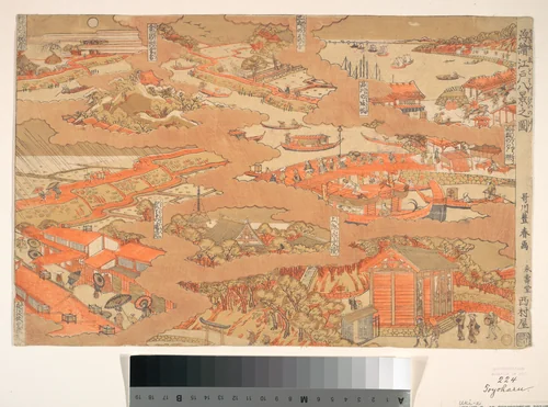 Edo Hakkei no Zu by Utagawa Toyoharu, print, 1770-1790