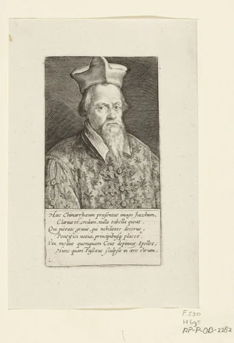 Portret van Jacob Chimarrhaeus by Unknown, print, 1574-1637