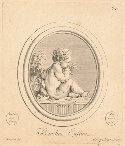 Bacchus enfant by François Boucher, print, 1782