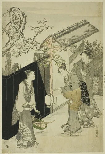 Returning from a Poetry Gathering by Kubo Shunman (窪俊満), print, 1780-1794