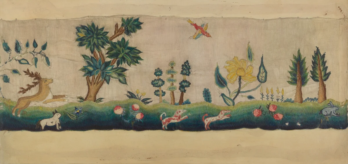 Embroidered Petticoat Border by Lawrence Peterson, index of american design, 1936