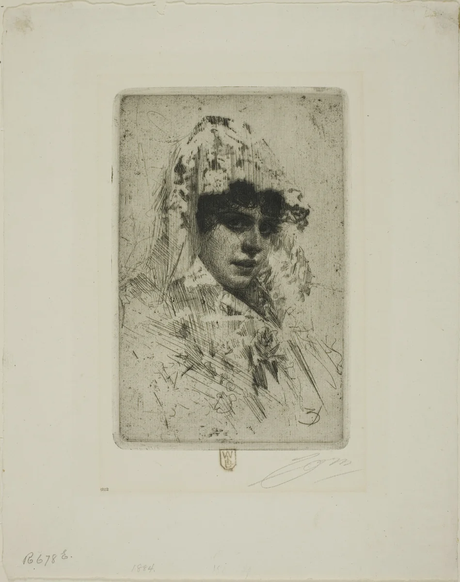 Spanish Woman by Anders Zorn, print, 1884
