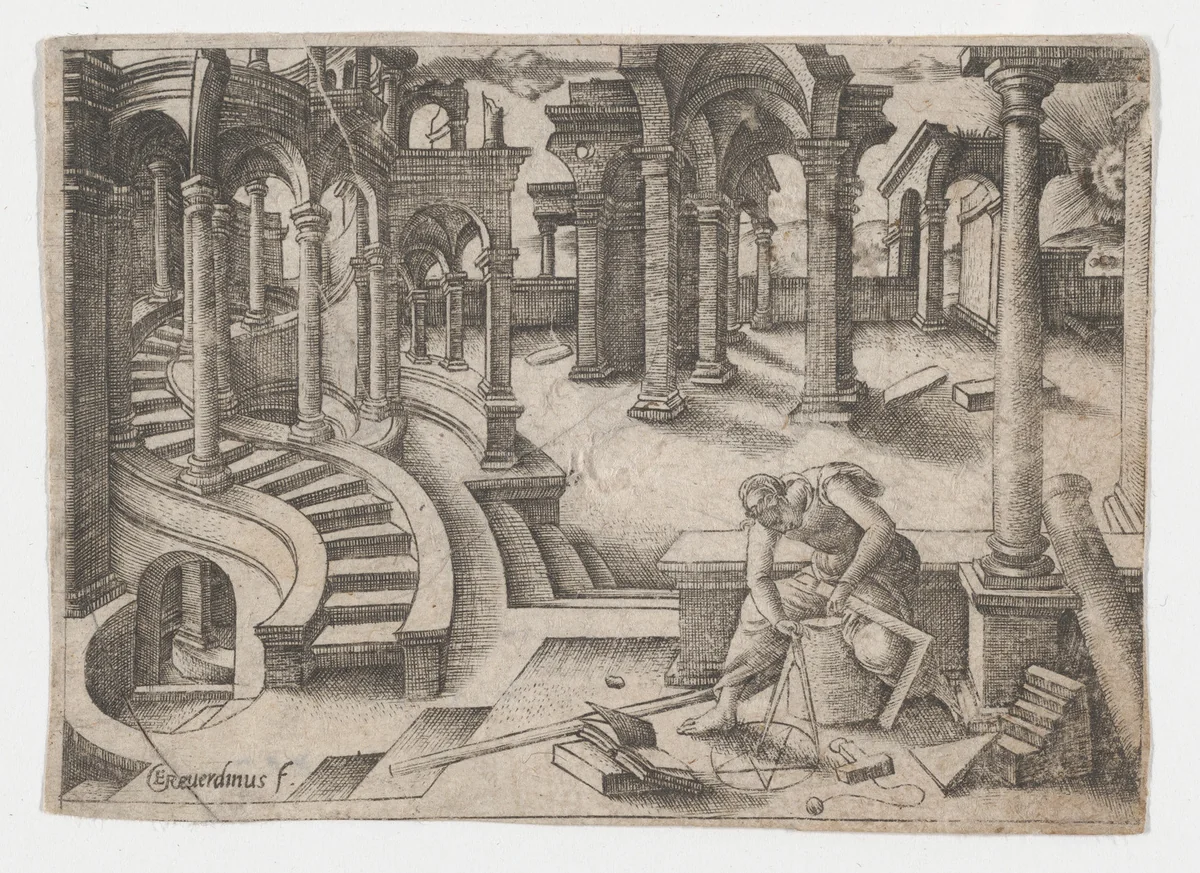 The Architect by Georges Reverdy, print, 1524-1557