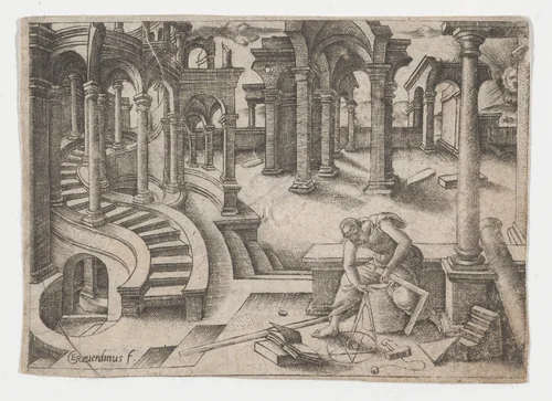 The Architect by Georges Reverdy, print, 1524-1557
